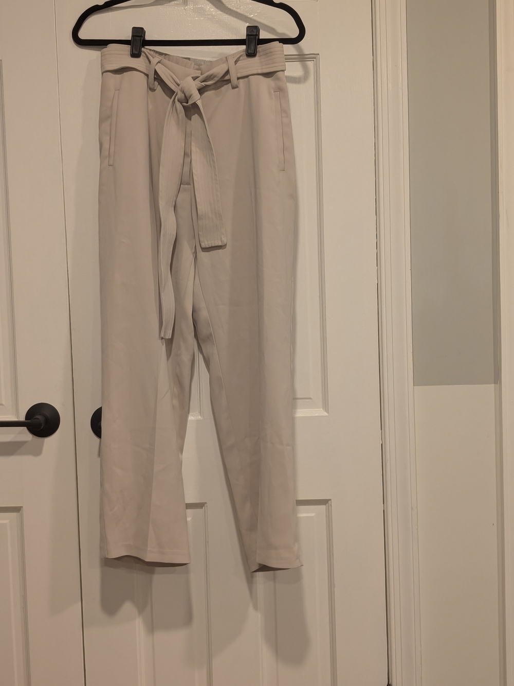 Quince Light Beige Tie-Waist Chinos